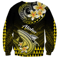 Hawaii Sweatshirt Polynesian Shark with Kakau Yellow Version - Wonder Print Shop