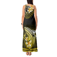 Hawaii Tank Maxi Dress Polynesian Shark with Kakau Yellow Version - Wonder Print Shop