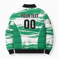 Custom Nigeria 2026 Football Bomber Puffer Jacket Go Super Falcons