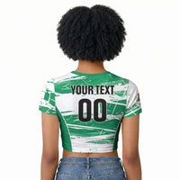 Custom Nigeria 2026 Football Raglan Cropped T shirt Go Super Falcons