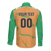 Custom Cote d Ivoire 2026 Football Long Sleeve Button Shirt Ivory Coast Elephants Proud