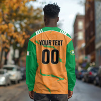 Custom Cote d Ivoire 2026 Football Long Sleeve Shirt Ivory Coast Elephants Proud