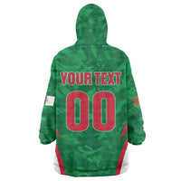 Custom Algeria 2026 Football Kid Wearable Blanket Hoodie The Fennecs Go Champions