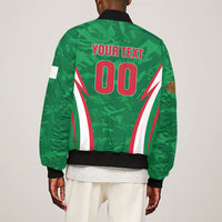 Custom Algeria 2026 Football Sleeve Zip Bomber Jacket The Fennecs Go Champions