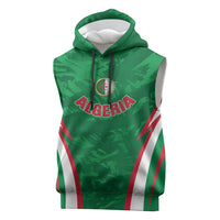 Custom Algeria 2026 Football Sleeveless Hoodie The Fennecs Go Champions