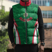 Custom Algeria 2026 Football Sleeveless Puffer Jacket The Fennecs Go Champions
