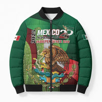 Mexico Independence Day 2025 Bomber Puffer Jacket 215th Anniversary Estados Unidos Mexicanos - Wonder Print Shop
