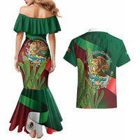 Mexico Independence Day 2025 Couples Matching Mermaid Dress and Hawaiian Shirt 215th Anniversary Estados Unidos Mexicanos - Wonder Print Shop