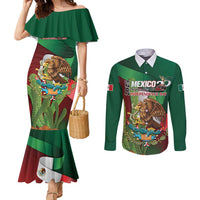 Mexico Independence Day 2025 Couples Matching Mermaid Dress and Long Sleeve Button Shirt 215th Anniversary Estados Unidos Mexicanos - Wonder Print Shop