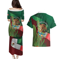 Mexico Independence Day 2025 Couples Matching Puletasi and Hawaiian Shirt 215th Anniversary Estados Unidos Mexicanos - Wonder Print Shop