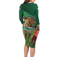 Mexico Independence Day 2025 Family Matching Long Sleeve Bodycon Dress and Hawaiian Shirt 215th Anniversary Estados Unidos Mexicanos - Wonder Print Shop
