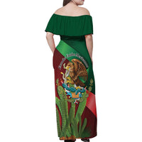 Mexico Independence Day 2025 Family Matching Off Shoulder Maxi Dress and Hawaiian Shirt 215th Anniversary Estados Unidos Mexicanos - Wonder Print Shop