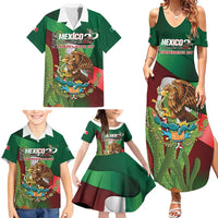 Mexico Independence Day 2025 Family Matching Summer Maxi Dress and Hawaiian Shirt 215th Anniversary Estados Unidos Mexicanos - Wonder Print Shop