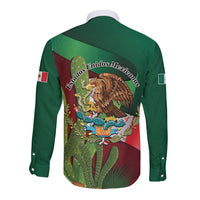 Mexico Independence Day 2025 Long Sleeve Button Shirt 215th Anniversary Estados Unidos Mexicanos - Wonder Print Shop