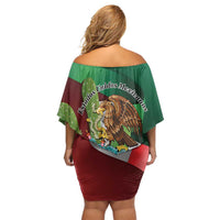 Mexico Independence Day 2025 Off Shoulder Short Dress 215th Anniversary Estados Unidos Mexicanos - Wonder Print Shop