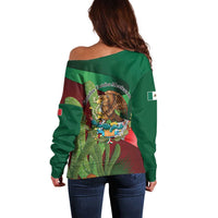 Mexico Independence Day 2025 Off Shoulder Sweater 215th Anniversary Estados Unidos Mexicanos - Wonder Print Shop