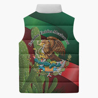 Mexico Independence Day 2025 Sleeveless Puffer Jacket 215th Anniversary Estados Unidos Mexicanos - Wonder Print Shop