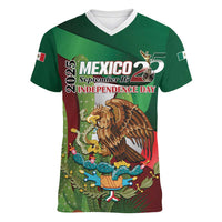 Mexico Independence Day 2025 Women V-Neck T-Shirt 215th Anniversary Estados Unidos Mexicanos - Wonder Print Shop