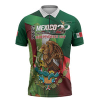 Mexico Independence Day 2025 Zipper Polo Shirt 215th Anniversary Estados Unidos Mexicanos - Wonder Print Shop