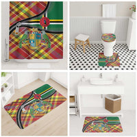 Dominica Creole Day Bathroom Set Madras Pattern Zipper Stylized - Wonder Print Shop