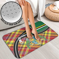 Dominica Creole Day Bathroom Set Madras Pattern Zipper Stylized - Wonder Print Shop