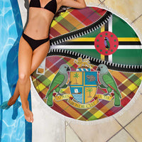 Dominica Creole Day Beach Blanket Madras Pattern Zipper Stylized - Wonder Print Shop