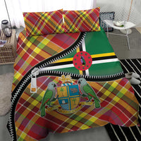 Dominica Creole Day Bedding Set Madras Pattern Zipper Stylized - Wonder Print Shop