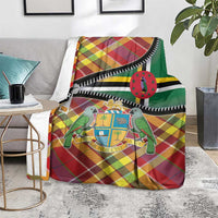 Dominica Creole Day Blanket Madras Pattern Zipper Stylized - Wonder Print Shop