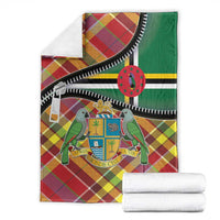 Dominica Creole Day Blanket Madras Pattern Zipper Stylized - Wonder Print Shop