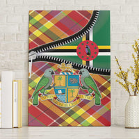 Dominica Creole Day Canvas Wall Art Madras Pattern Zipper Stylized - Wonder Print Shop