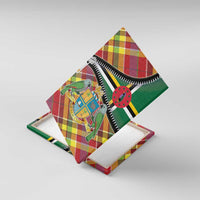 Dominica Creole Day Canvas Wall Art Madras Pattern Zipper Stylized - Wonder Print Shop