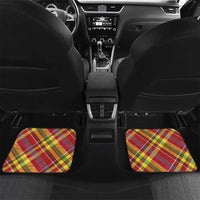 Dominica Creole Day Car Mats Madras Pattern Zipper Stylized - Wonder Print Shop