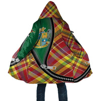 Dominica Creole Day Cloak Madras Pattern Zipper Stylized - Wonder Print Shop