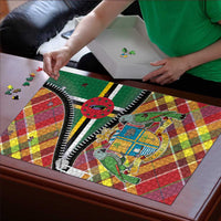 Dominica Creole Day Puzzle Madras Pattern Zipper Stylized - Wonder Print Shop