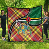 Dominica Creole Day Quilt Madras Pattern Zipper Stylized - Wonder Print Shop