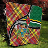 Dominica Creole Day Quilt Madras Pattern Zipper Stylized - Wonder Print Shop