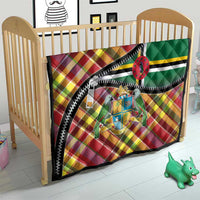 Dominica Creole Day Quilt Madras Pattern Zipper Stylized - Wonder Print Shop