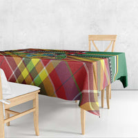 Dominica Creole Day Tablecloth Madras Pattern Zipper Stylized - Wonder Print Shop
