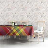 Dominica Creole Day Tablecloth Madras Pattern Zipper Stylized - Wonder Print Shop