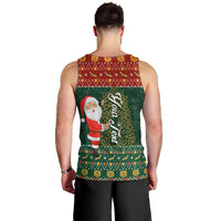 Custom South Africa Christmas Men Tank Top Geseende Kersfees Santa Claus African Pattern - Wonder Print Shop