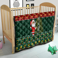 Custom South Africa Christmas Quilt Geseende Kersfees Santa Claus African Pattern - Wonder Print Shop