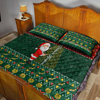 Custom South Africa Christmas Quilt Bed Set Geseende Kersfees Santa Claus African Pattern - Wonder Print Shop