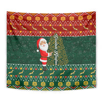 Custom South Africa Christmas Tapestry Geseende Kersfees Santa Claus African Pattern - Wonder Print Shop