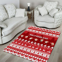 Custom Switzerland Christmas Area Rug Merry Christmas Funny Santa Claus - Wonder Print Shop