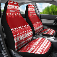 Custom Switzerland Christmas Car Seat Cover Merry Christmas Funny Santa Claus - Wonder Print Shop