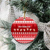 Switzerland Christmas Ceramic Ornament Merry Christmas Funny Santa Claus - Wonder Print Shop