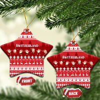 Switzerland Christmas Ceramic Ornament Merry Christmas Funny Santa Claus - Wonder Print Shop