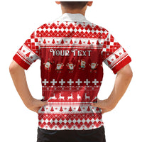 Custom Switzerland Christmas Family Matching Mermaid Dress and Hawaiian Shirt Merry Christmas Funny Santa Claus - Wonder Print Shop