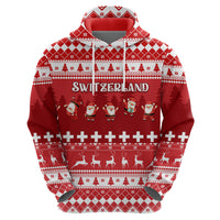 Custom Switzerland Christmas Hoodie Merry Christmas Funny Santa Claus - Wonder Print Shop
