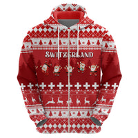 Custom Switzerland Christmas Hoodie Merry Christmas Funny Santa Claus - Wonder Print Shop